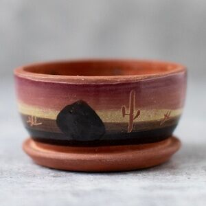 Superstition Stoneware Mini Art Pottery Planter Succulent Herb Terra Cotta Pot